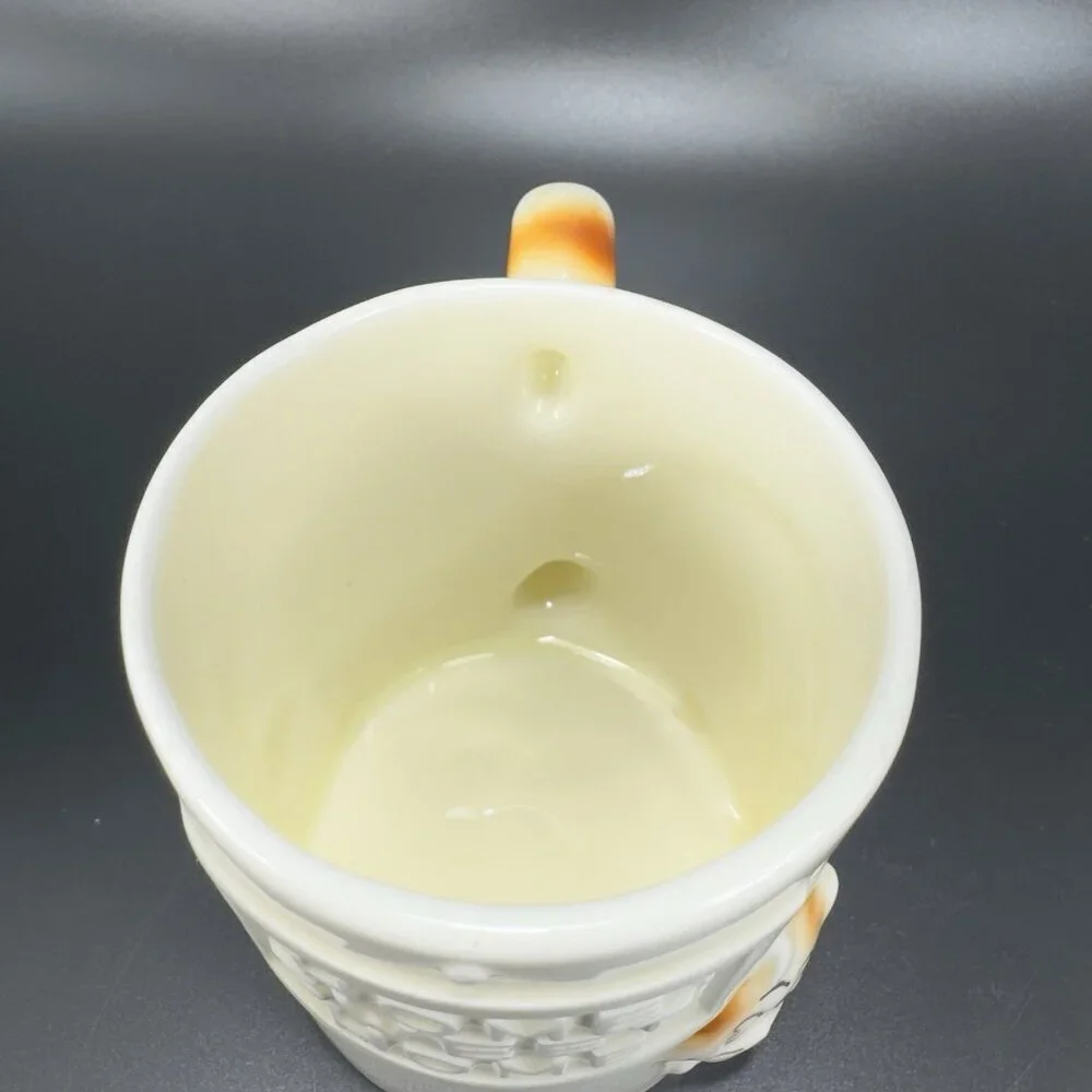Quon Quon QQ Japan Ceramic Coffee Mug Cup‎ Kitty Cat Shaped With Mouse Mug Cup